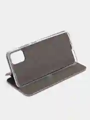 Серебряный чехол-книжка для SAMSUNG Galaxy A51 ( Самсунг А51)