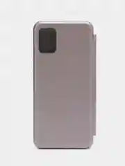 Серебряный чехол-книжка для SAMSUNG Galaxy A51 ( Самсунг А51)