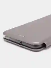 Серебряный чехол-книжка для SAMSUNG Galaxy A51 ( Самсунг А51)
