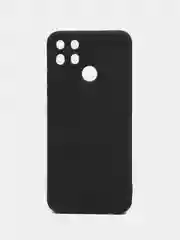 Черный чехол для Realme C25, C25S (Реалми С25, С25С), прозрачный черный защита камеры