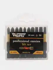 Набор бит для шуруповерта Torsion 50 мм 10шт. Wurz