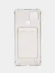Черный чехол для Realme C25, С30, С31, С11, С21, с визитницей, антишок углами