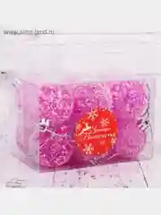 Голубой ёлочные шарики и игрушки, 5 видов