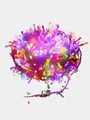 Фуксия новогодняя светодиодная гирлянда-фонарики
