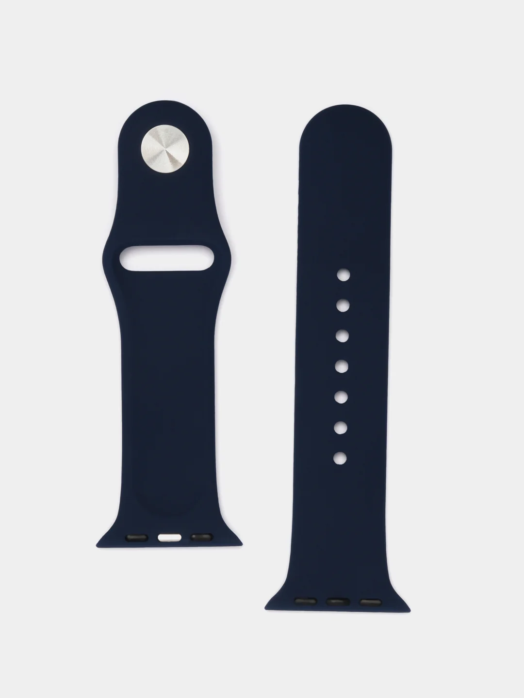 Темно-синий силиконовый ремешок для Apple Watch 38-40-41 мм, 42-44-45 мм, размеры S, M, спортивный