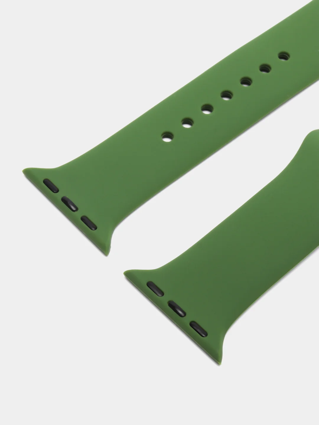 Тёмно-зелёный силиконовый ремешок для Apple Watch 38-40-41 мм, 42-44-45 мм, размеры S, M, спортивный
