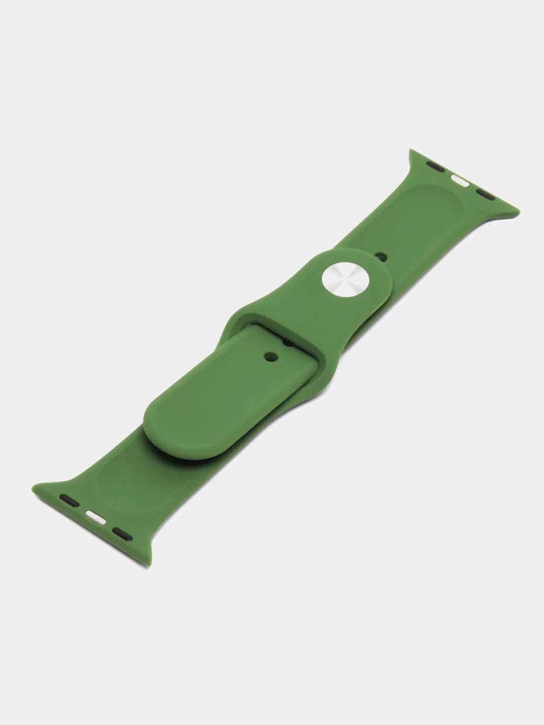 Тёмно-зелёный силиконовый ремешок для Apple Watch 38-40-41 мм, 42-44-45 мм, размеры S, M, спортивный