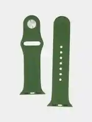 Тёмно-зелёный силиконовый ремешок для Apple Watch 38-40-41 мм, 42-44-45 мм, размеры S, M, спортивный