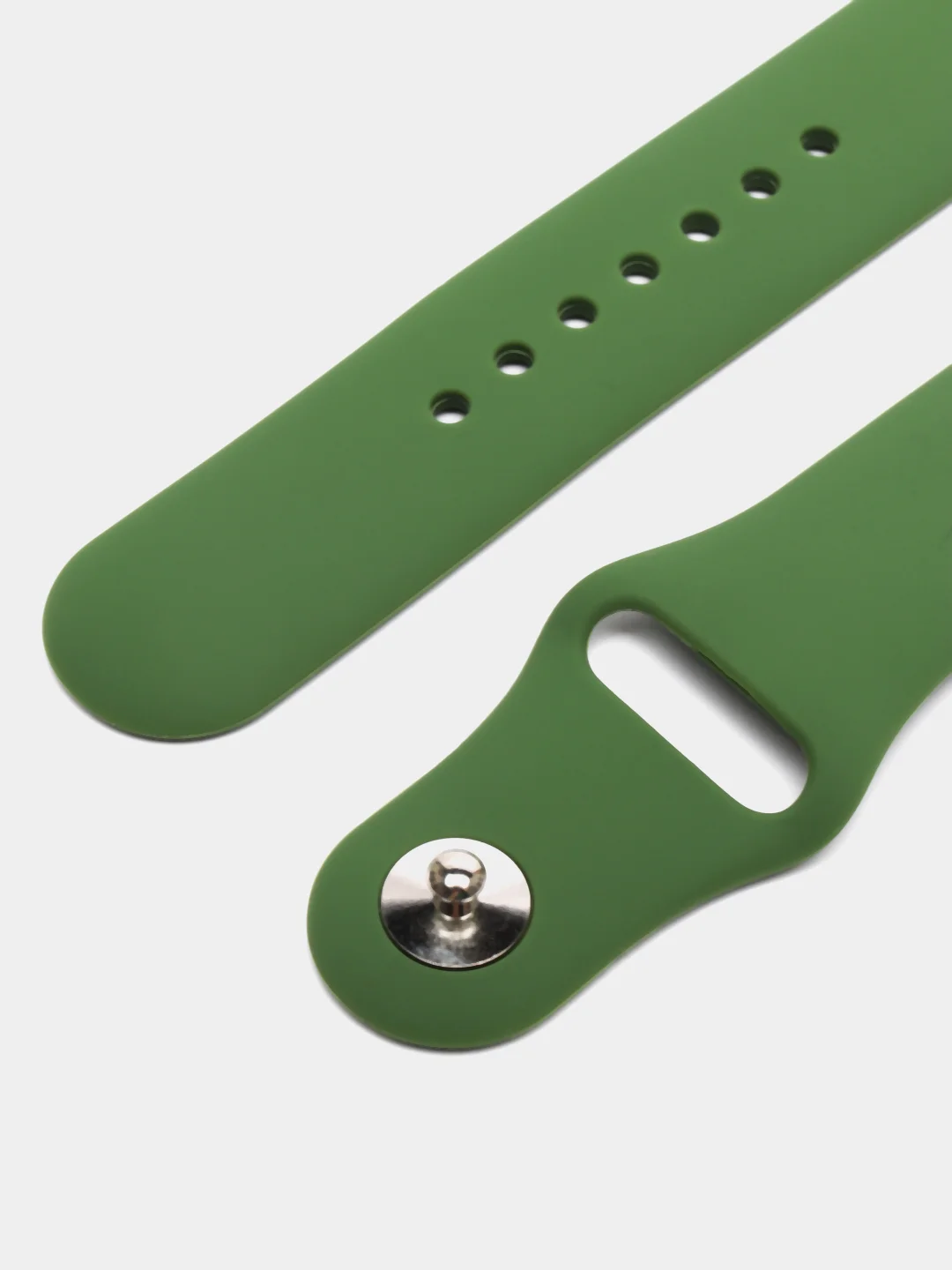 Тёмно-зелёный силиконовый ремешок для Apple Watch 38-40-41 мм, 42-44-45 мм, размеры S, M, спортивный