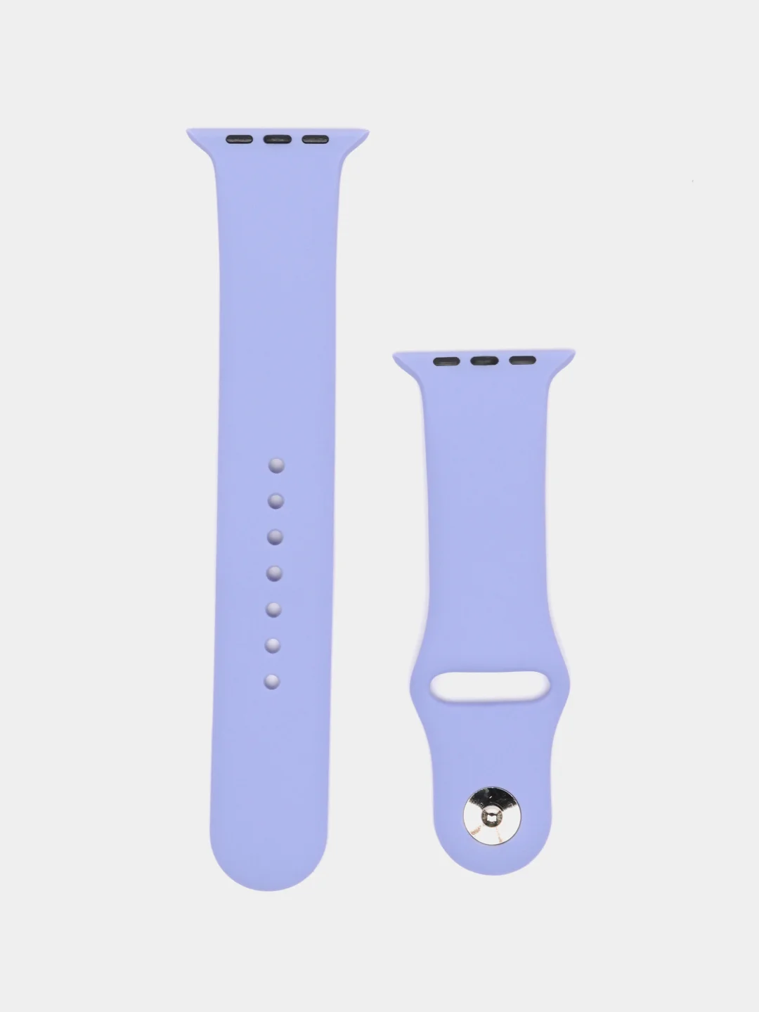 Лавандовый силиконовый ремешок для Apple Watch 38-40-41 мм, 42-44-45 мм, размеры S, M, спортивный
