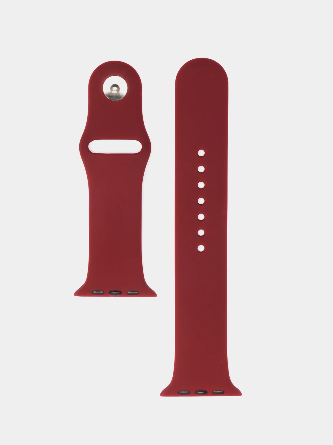 Бордовый силиконовый ремешок для Apple Watch 38-40-41 мм, 42-44-45 мм, размеры S, M, спортивный