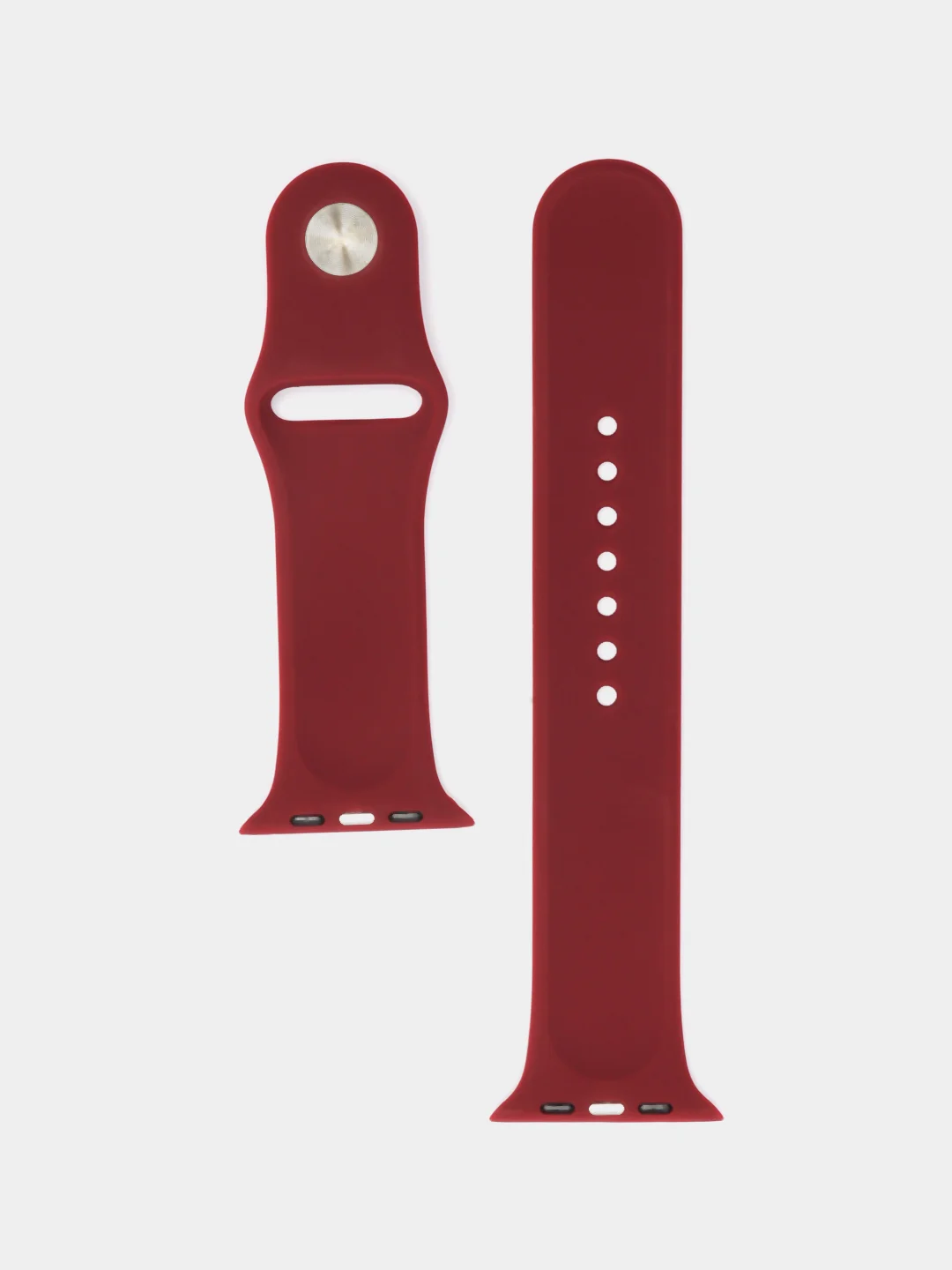 Бордовый силиконовый ремешок для Apple Watch 38-40-41 мм, 42-44-45 мм, размеры S, M, спортивный