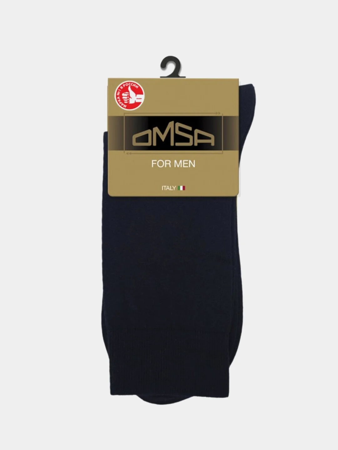Черный носки мужские OMSA 203 классические высокие однотонные