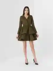 Зелёный хаки платье DRESS 005