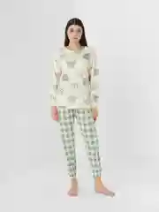 Зелёный хаки пижама женская