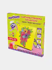 Картина стразами (алмазная мозаика) 20*20 см, ЮНЛАНДИЯ "Букет для мамы", картон, 662432