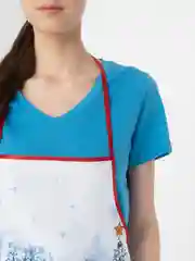 Алый новогодний фартук, кухонный