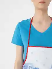 Синий новогодний фартук, кухонный