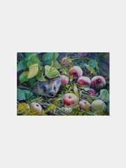 Картина стразами (алмазная мозаика) 30 x 40 см, ОСТРОВ СОКРОВИЩ "Ёжик", без подрамника