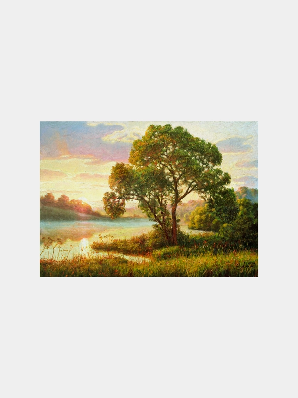 Картина стразами (алмазная мозаика) 40*50 см, ОСТРОВ СОКРОВИЩ "Мелодия заката"