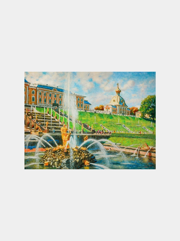Картина стразами (алмазная мозаика) 40*50см, ОСТРОВ СОКРОВИЩ "Петергоф", на подрамнике