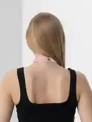 Конфетный чокер кожаный "Сердце"