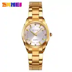 Золотой женские наручные часы Skmei 1620 в подарочной упаковке