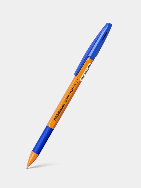 Ручка шариковая ErichKrause® R-301 Orange 0.7, цвет чернил синий (в пакете по 3 шт.)