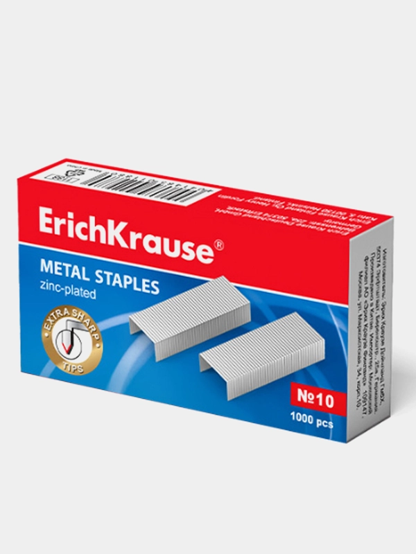 Скобы №10 ErichKrause®, коробка 1000 штук