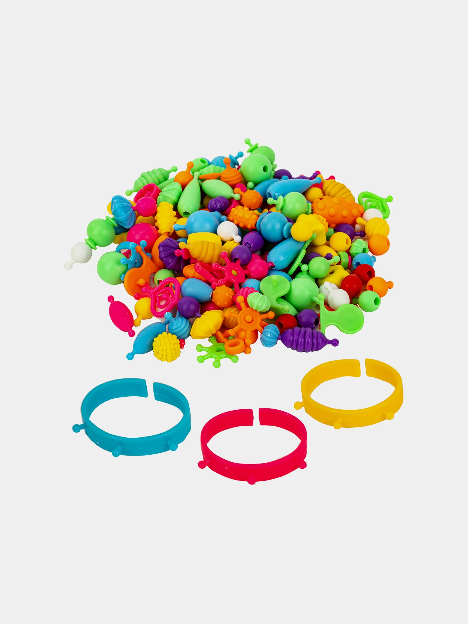 Конструктор Pop-Beads для творчества и игр, 150 бусин, браслеты, кольца, Brauberg Kids