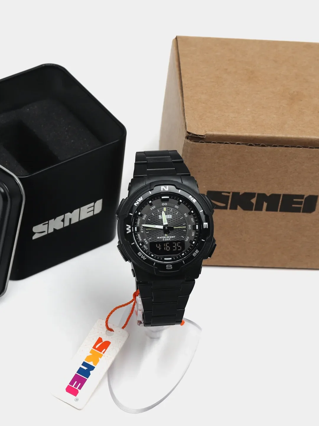 Мужские часы наручные электронные SKMEI 1370 black