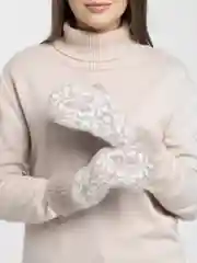 Карамельный варежки женские тёплые зимние
