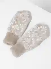 Карамельный варежки женские тёплые зимние
