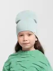 Зелёный хаки шапка детская, двухслойная, однотонная