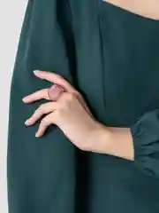 Розовый акриловое кольцо, перстень с блёстками