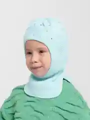 Салатовый шлем детский утепленный