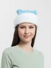 Голубой шапка (колпак) Деда Мороза синяя, голубая, красная