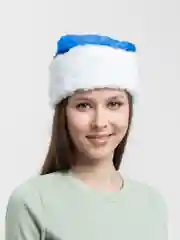 Синий шапка (колпак) Деда Мороза синяя, голубая, красная