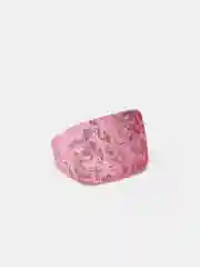 Розовый акриловое кольцо, перстень с блёстками