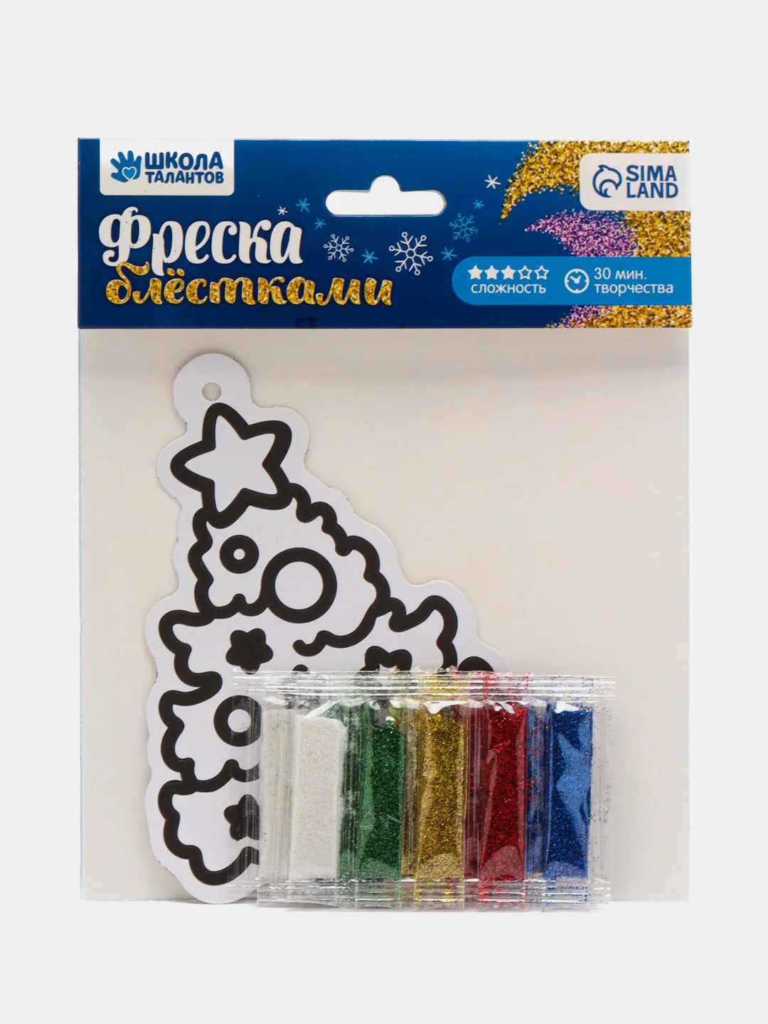Зеленый новогоднее украшение своими руками, фреска, 15 х 10 см