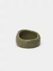 Хаки кольцо со стразой
