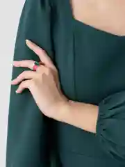 Фуксия кольцо со стразами, прозрачное