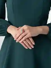 Розовый кольцо мраморное, со стразой