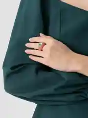 Розовый кольцо мраморное, со стразой