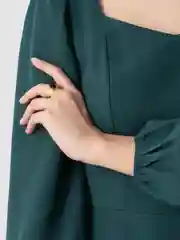 Желтый кольцо со стразами, прозрачное