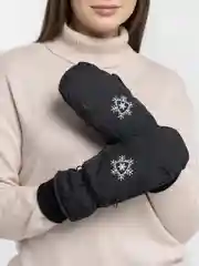 Угольный варежки женские, краги, теплые, непромокаемые