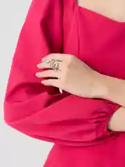 Серебряный кольцо "Змея", фаланговое, без размера, на Новый Год, год Змеи