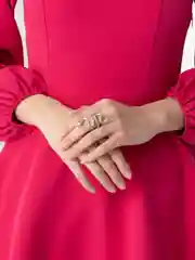 Серебряный кольцо "Змея", фаланговое, без размера, на Новый Год, год Змеи
