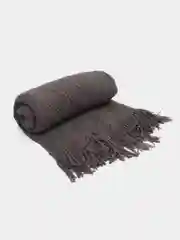 Угольный вязаный плед, покрывало, накидка на диван, кресло, кровать, шерстяной, теплый, одеяло