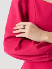 Серебряный кольцо "Сова" с глазками, регулируемое, унисекс